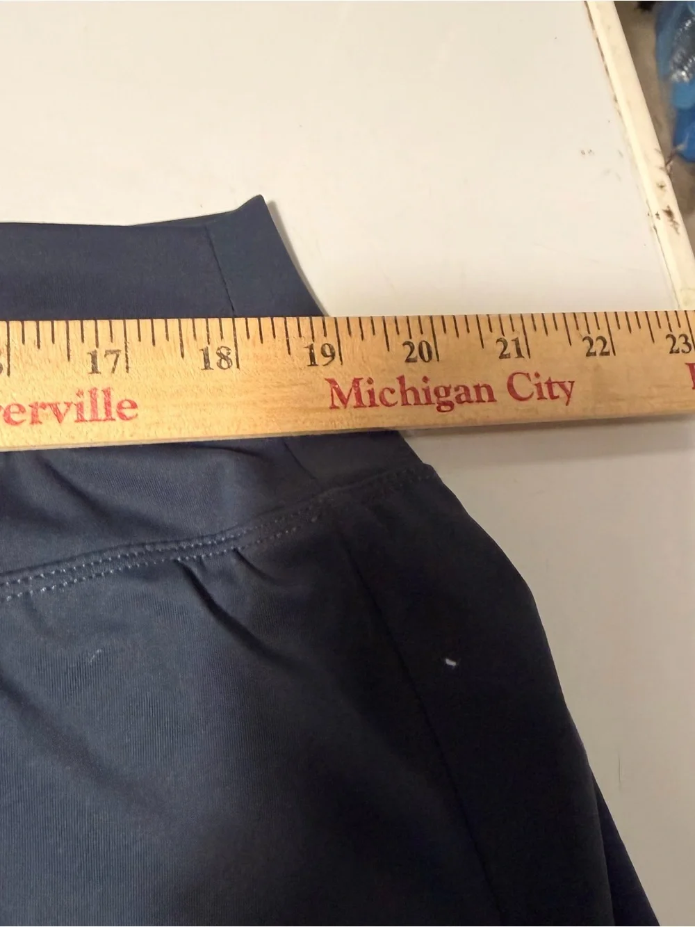 Old Navy 2X Navy Blue Faux Wrap Powesoft Skort with White Piping